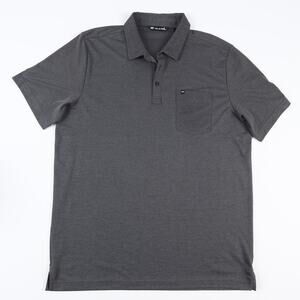 Travis Mathew Golf Polo Shirt Mens XL Dark Gray Pima Cotton Blend